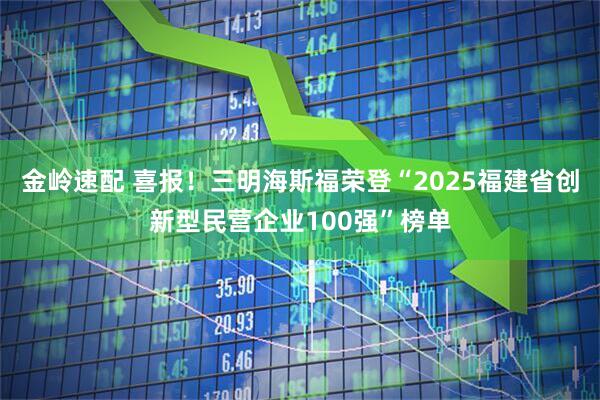 金岭速配 喜报！三明海斯福荣登“2025福建省创新型民营企业100强”榜单
