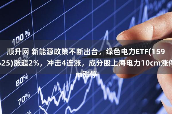 顺升网 新能源政策不断出台,绿色电力ETF(159625)涨超2%,冲击4连涨,成分股上海电力10cm涨停